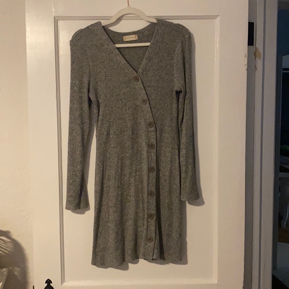Altar’d State Heather Gray Sweater Dress